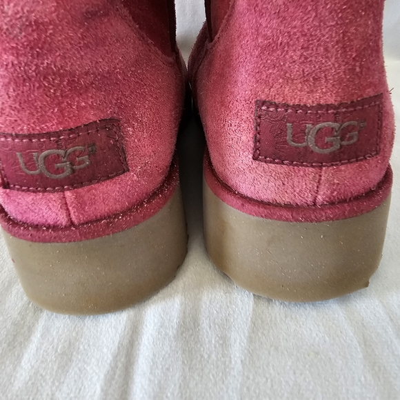 UGG Kristin Fuchsia Suede Wedge Boot - Picture 7 of 9